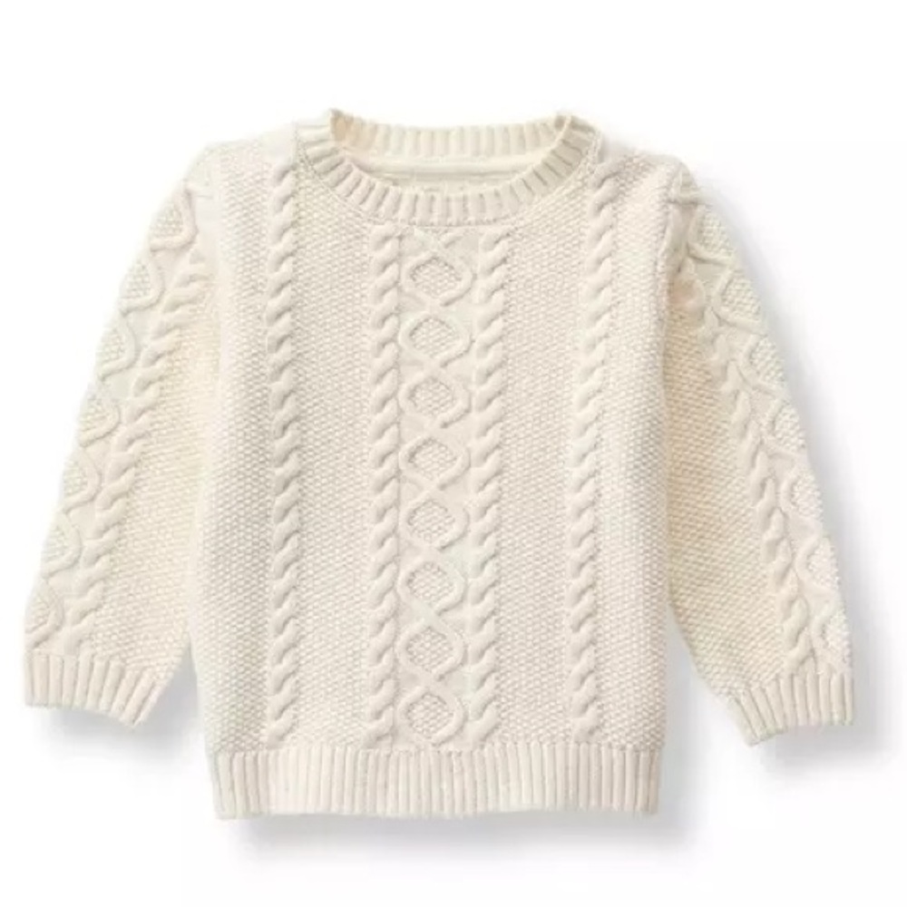 Janie and Jack Cable Sweater in Ivory